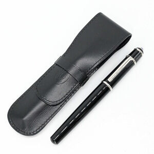 Cartier Diabolo de Fountain Pen, 18K White Gold, Black and Silver